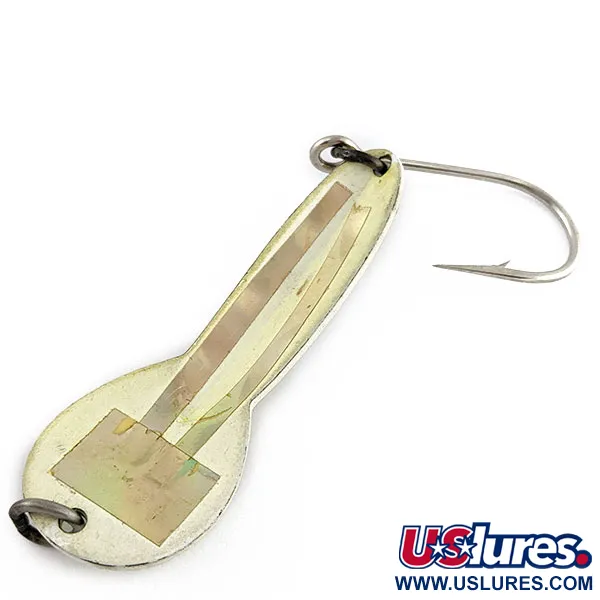 Vintage   Glen Evans Loco 3, 3/5oz Yellow/nickel fishing spoon #17458