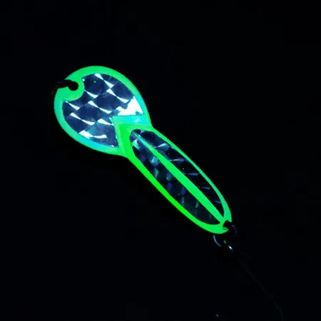 Vintage Glen Evans Loco 3, 3/5oz Yellow/nickel fishing spoon #17458