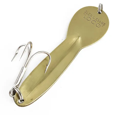 Vintage Glen Evans Loco 4, 3/4oz Gold fishing spoon #17480