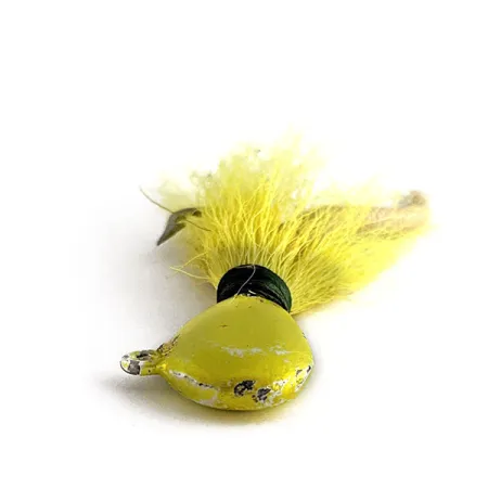 Vintage Raymond Rumpf & Sons Custom Tied Bucktail Jig, 1oz Yellow fishing #17481