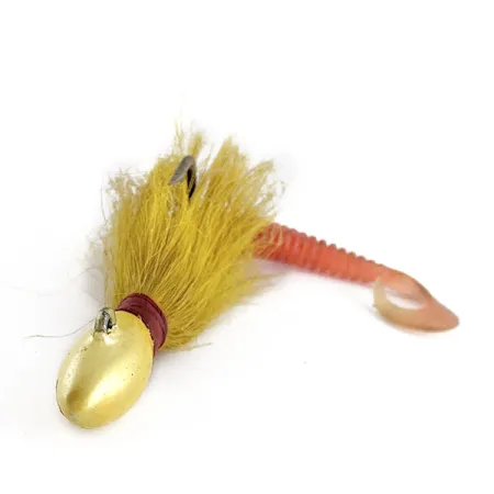 Vintage Raymond Rumpf & Sons Custom Tied Bucktail Jig, 1 1/4oz Yellow fishing #17482
