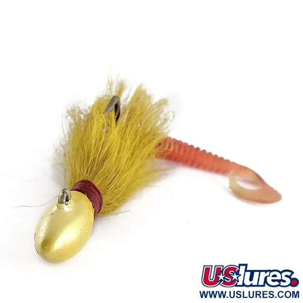 Vintage Raymond Rumpf & Sons Custom Tied Bucktail Jig, 1 1/4oz Yellow fishing #17482