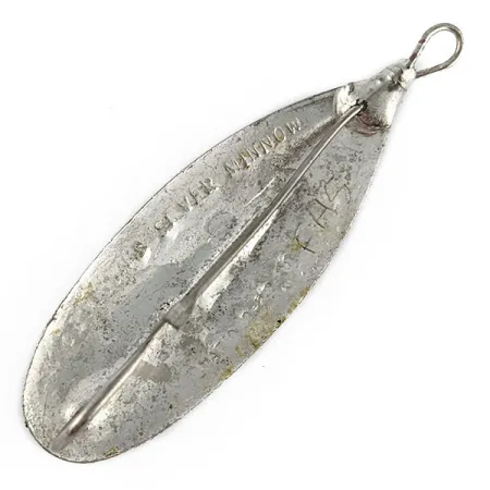 Vintage  Johnson Silver Minnow, 3/16oz Silver fishing spoon #17507