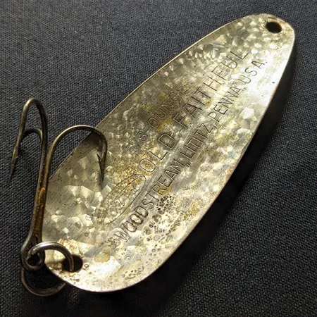 Vintage Woodstream Old Faithful, 2/3oz Crystal fishing spoon #17546