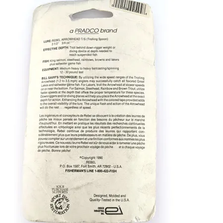 Rebel Arrowhead, 3/5oz Black fishing spoon #17547