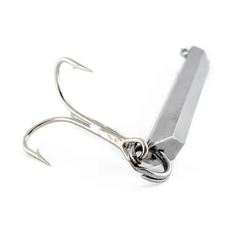 Vintage Cabela's Hexagon Bar Jig, 1 1/4oz Nickel fishing spoon #17552