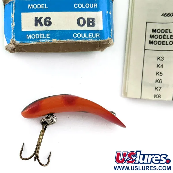  Helin Tackle Kwikfish K6, 3/32oz Red OB fishing lure #17567