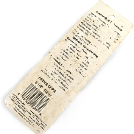 L&S Bait Mirro lure MirrOlure S20MR Suspending Twitchbait, 1/2oz fishing lure #17568