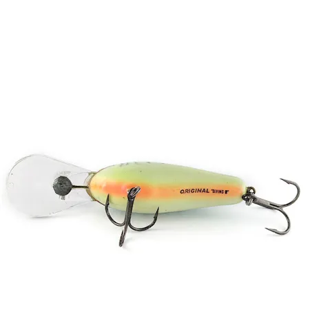 Vintage Bagley Original Diving B, 2/3oz Fire Tiger fishing lure #17585