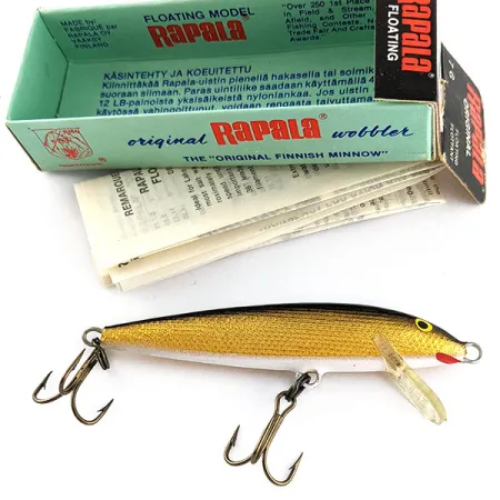 Rapala Original Floater F7 (Finland), 1/8oz G (Gold) fishing lure #17593