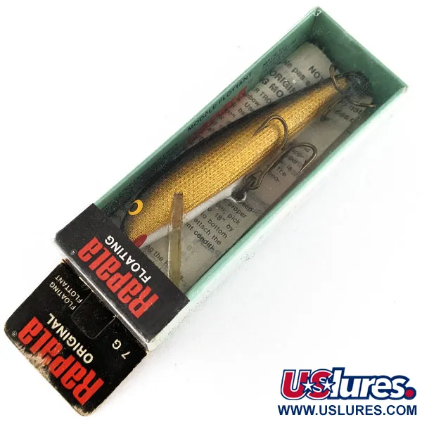   Rapala Original Floater F7 (Finland), 1/8oz G (Gold) fishing lure #17593