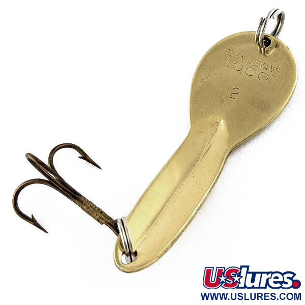 Vintage   Loco 2 Glen Evans, 1/4oz Gold fishing spoon #17600