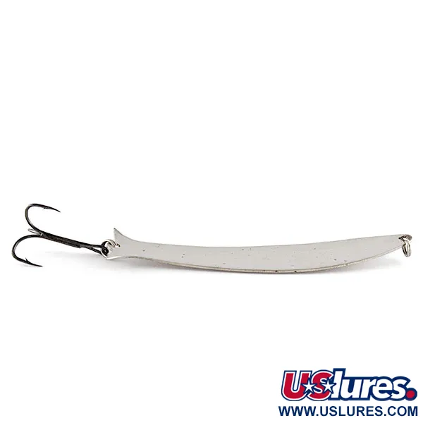 Vintage  ​Acme Flash-King Wobbler, 1/3oz Nickel/blue fishing spoon #17602