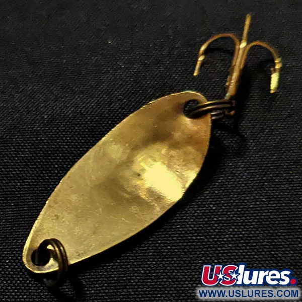 Vintage Acme Little Cleo bubbles, 1/8oz Brass fishing spoon #17625