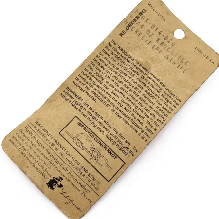 Luhr Jensen ​Krocodile #3 UV (1970s), 1/3oz Nickel/Red UV fishing spoon #17644