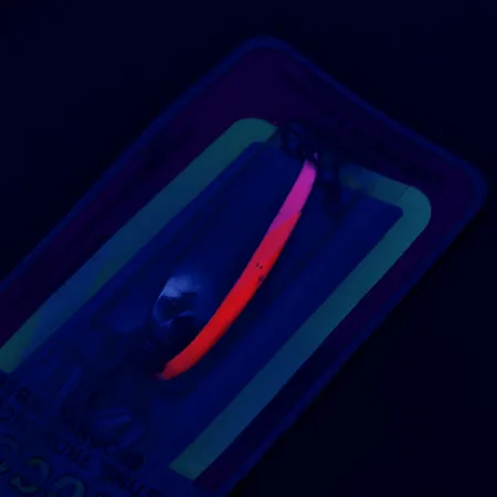 Luhr Jensen ​Krocodile #3 UV (1970s), 1/3oz Nickel/Red UV fishing spoon #17644