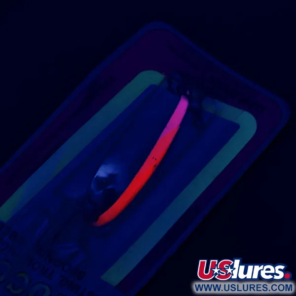 Luhr Jensen ​Krocodile #3 UV (1970s), 1/3oz Nickel/Red UV fishing spoon #17644