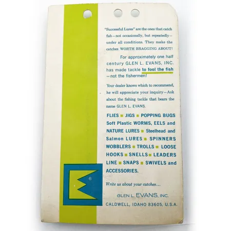 Glen Evans Colorado Spinner 1, 3/16oz Nickel/Copper spinning lure #17890