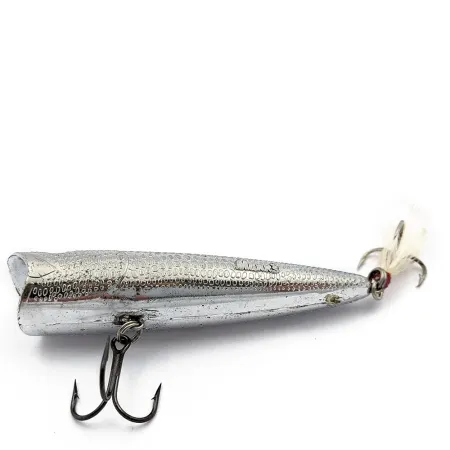 Vintage Mann's Bait  Mann's Chug N Spit, 2/5oz Silver fishing lure #17646