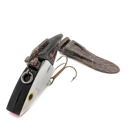 Vintage Berkley PowerBait Power Rattle, 1/2oz Silver/red glitter fishing lure #17660