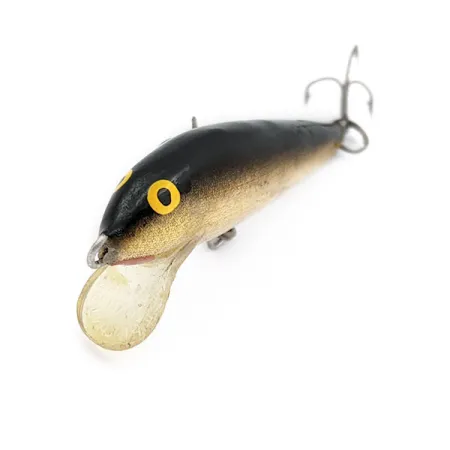 Vintage Rapala Original Floater F5 , 3/32oz Gold fishing lure #17661