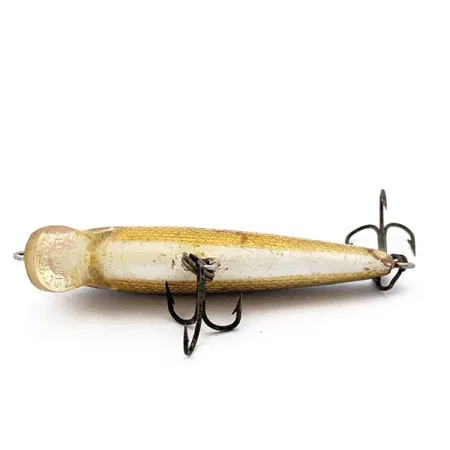 Vintage Rapala Original Floater F5 , 3/32oz Gold fishing lure #17661
