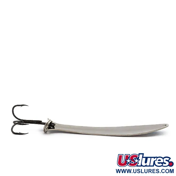 Vintage  ​Acme Flash-King Wobbler, 1/4oz Nickel/blue fishing spoon #17680