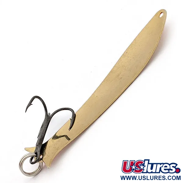 Vintage Acme Flash-King Wobbler, 1/4oz Gold/orange fishing spoon #17681