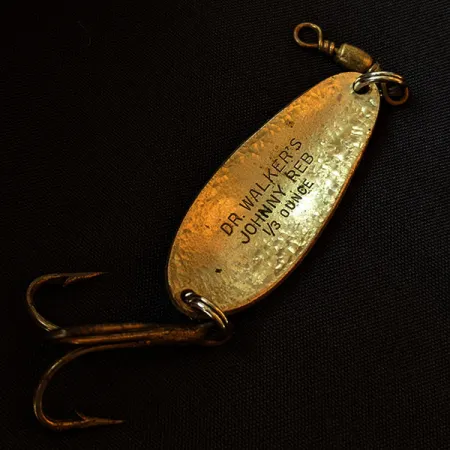 Vintage Johnny Walker Dr.Walker's Johnny REB, 1/3oz Crystal fishing spoon #17690