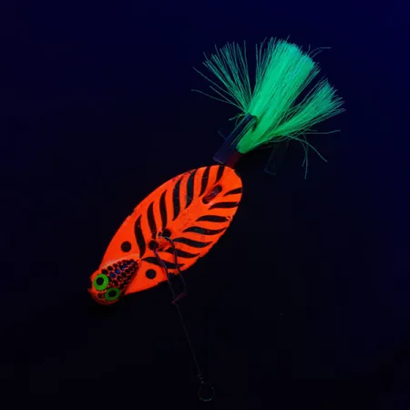 Vintage Mann's Bait  Mann's Dancer, 1/2oz Red/black/yellow fishing spoon #17691