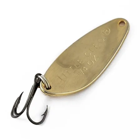 Vintage Acme Little Cleo, 1/4oz Orange/gold fishing spoon #17734