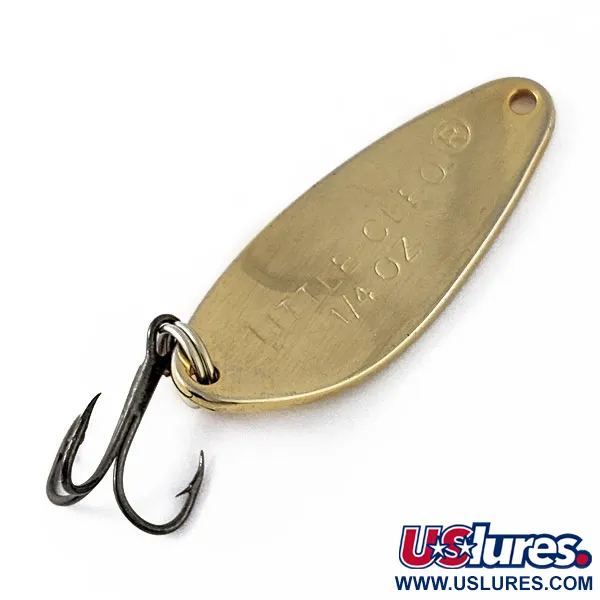 Vintage Acme Little Cleo, 1/4oz Orange/gold fishing spoon #17734