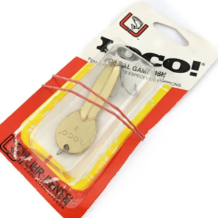 Luhr Jensen Loco 3 , 3/5oz Gold fishing spoon #17735