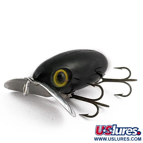 Vintage   Fred Arbogast Jitterbug, 1/3oz Black fishing lure #17748