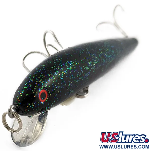 Vintage   Key Largo Predator, 1 1/4oz Black/glitter fishing lure #17772