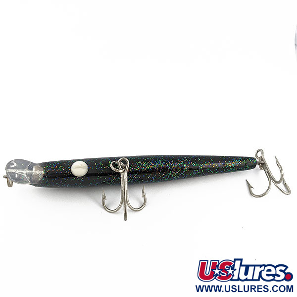 Vintage   Key Largo Predator, 1 1/4oz Black/glitter fishing lure #17772