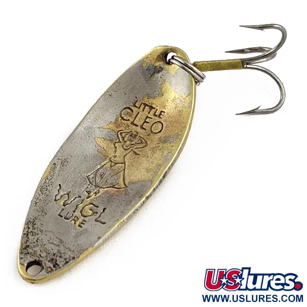 Vintage Seneca Little Cleo (Hula Girl), 2/3oz Gold fishing spoon #17798