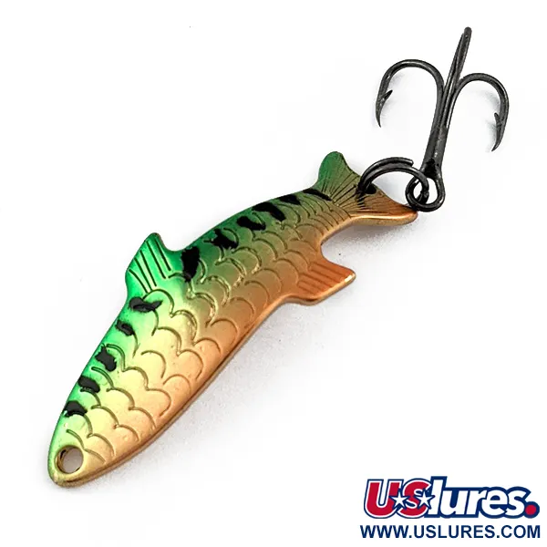 Vintage Acme Phoebe, 1/8oz Fire Tiger fishing spoon #17806