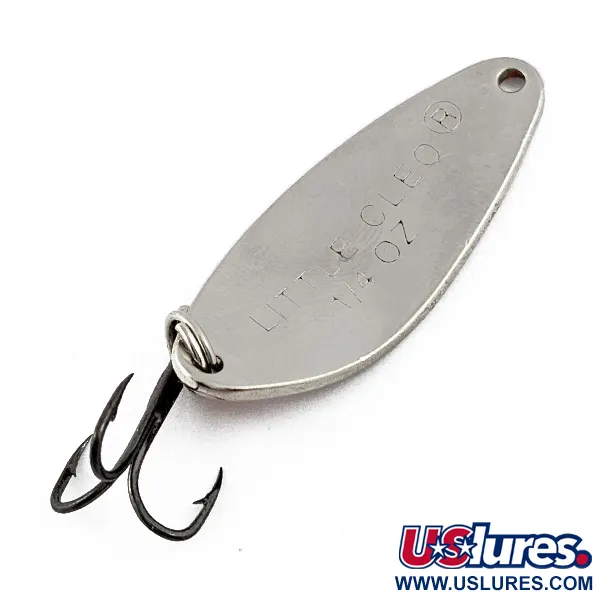 Vintage Acme Little Cleo, 1/4oz Nickel/orange fishing spoon #17813