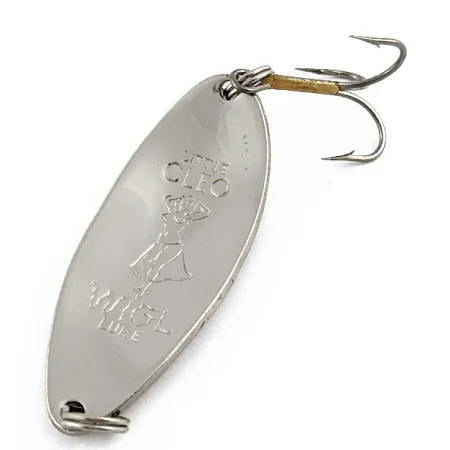 Vintage Seneca Little Cleo (Hula Girl), 2/3oz Nickel/Gold fishing spoon #17815