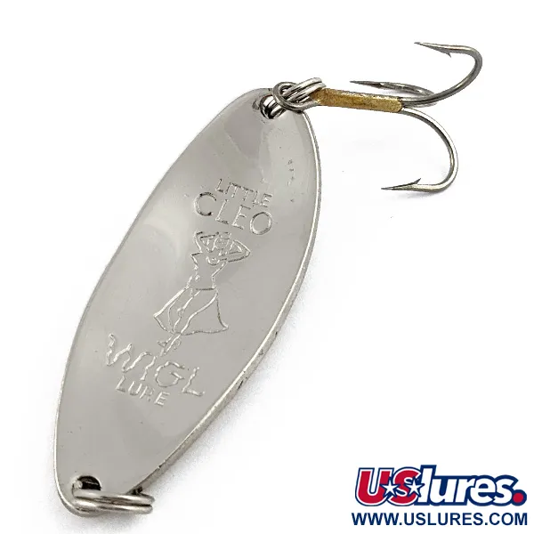 Vintage  Seneca Little Cleo (Hula Girl), 2/3oz Nickel/Gold fishing spoon #17815