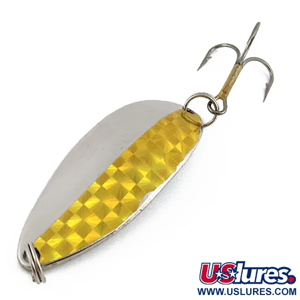 Vintage  Seneca Little Cleo (Hula Girl), 2/3oz Nickel/Gold fishing spoon #17815