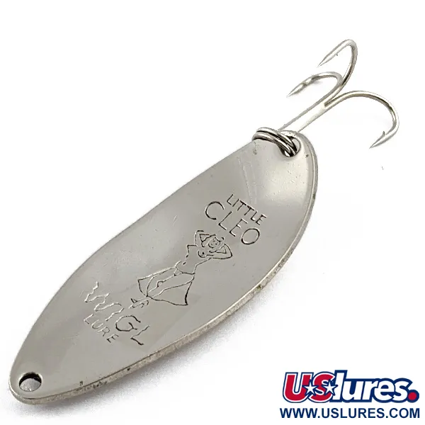 Vintage  Seneca Little Cleo (Hula Girl), 1/2oz Nickel fishing spoon #17816