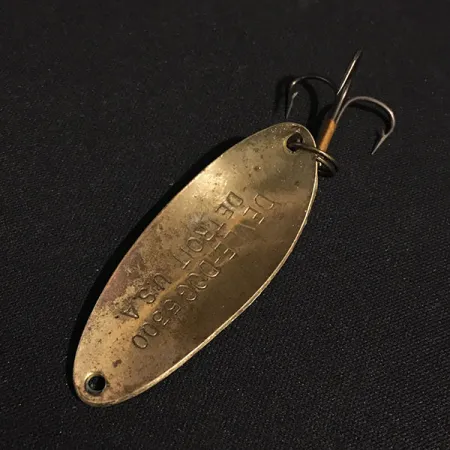 Vintage Eppinger Dardevle Devle-Dog 5300, 1/3oz White/Silver/Gold fishing spoon #17844