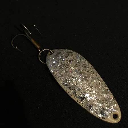 Vintage Eppinger Dardevle Devle-Dog 5300, 1/3oz White/Silver/Gold fishing spoon #17844