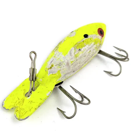Vintage Bomber 300 series , 1/3oz Yellow fishing lure #17847