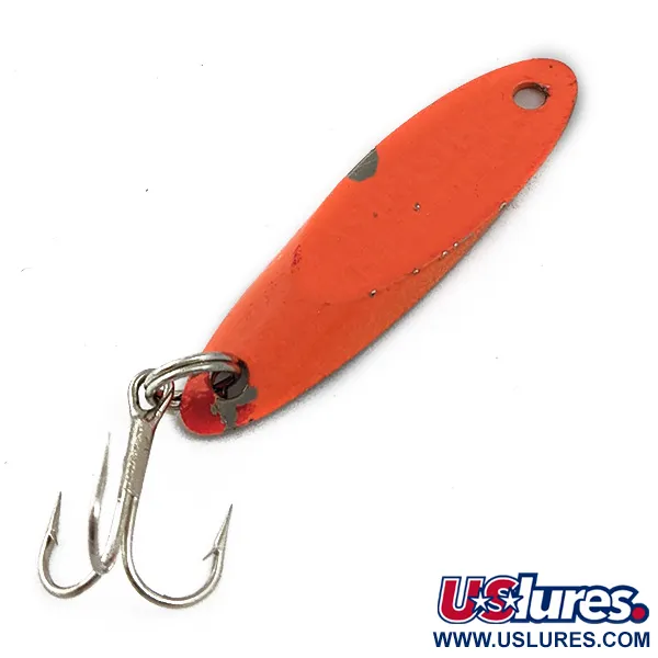 Vintage Acme Kastmaster, 1/8oz Nickel/orange fishing spoon #17852