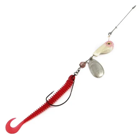 Vintage Walleye Specialties Walley Wally spin, 3/4oz Nickel spinning lure #17858