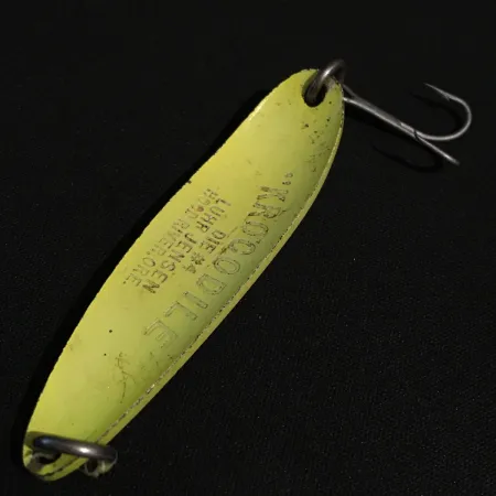 Vintage Luhr Jensen Krocodile #4, 2/3oz Yellow fishing spoon #17860
