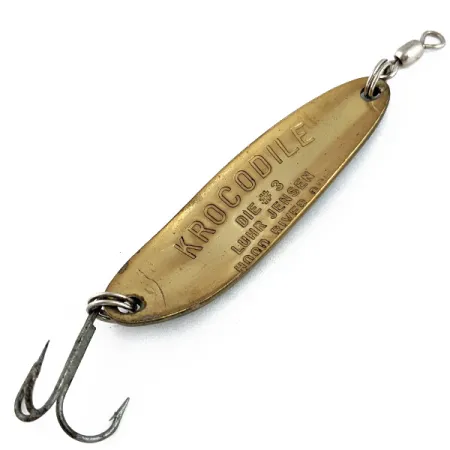 Vintage Luhr Jensen Krocodile #3, 1/3oz Frog fishing spoon #17861